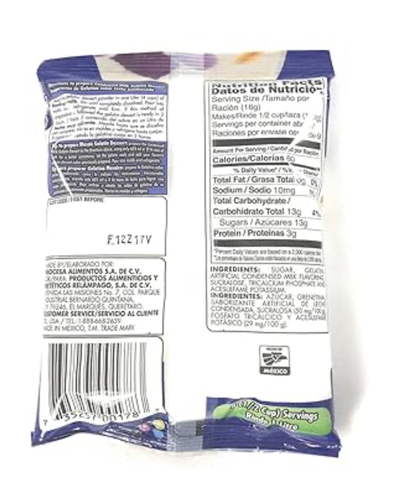 D’ Gari Gelatina de Leche condensada