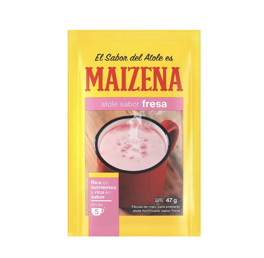 Atole Maizena de fresa