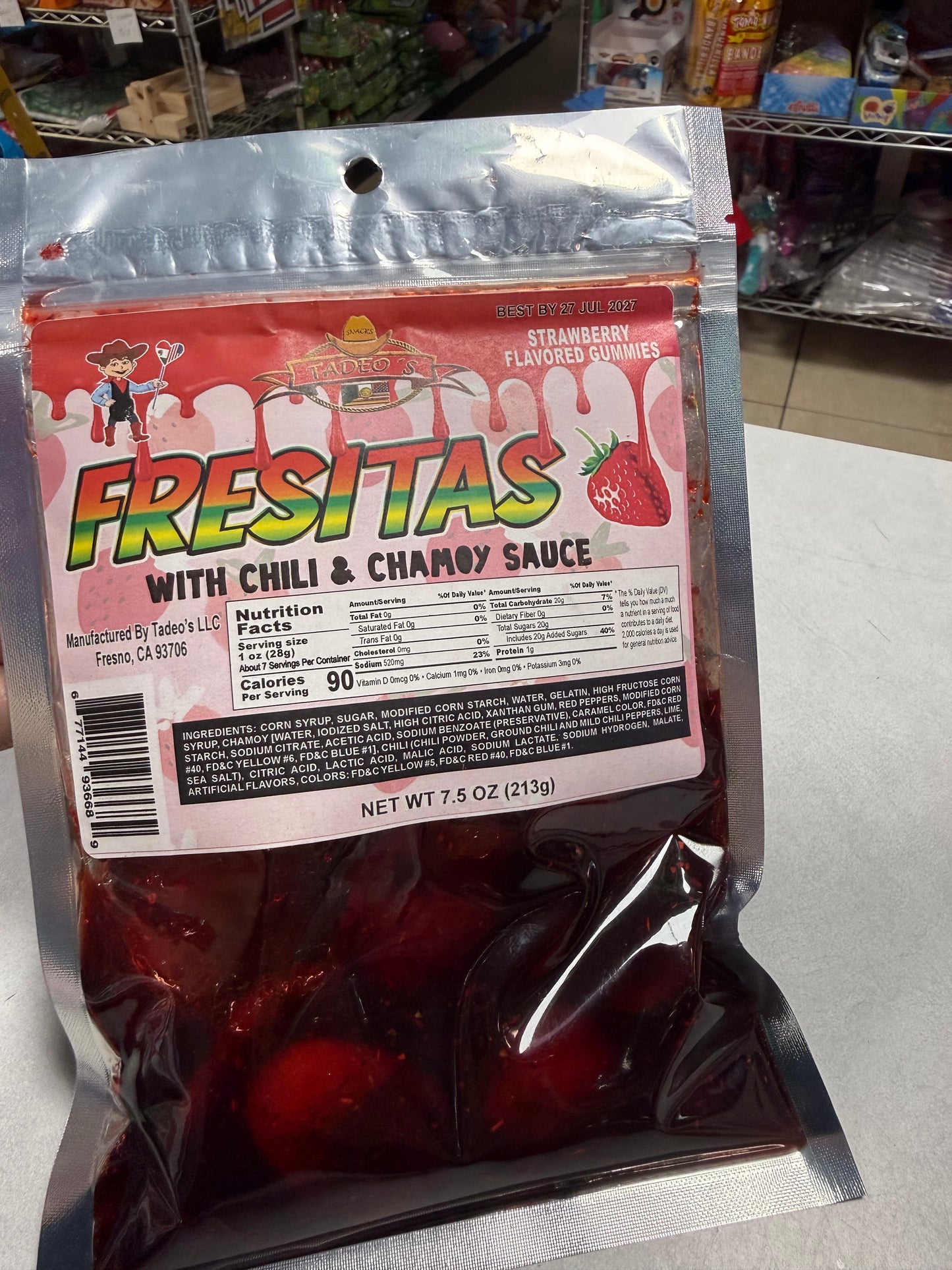 Fresitas con chamoy