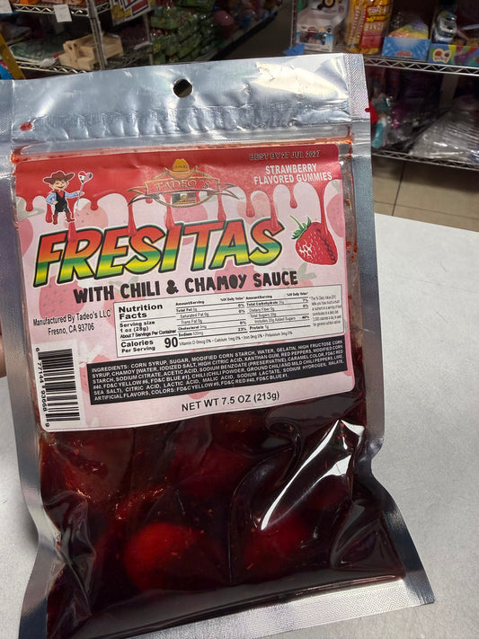 Fresitas con chamoy